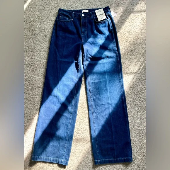 L'AGENCE Clayton High Waist Wide Leg Jeans Harlan WashNWT Premium Denim Sz 28
